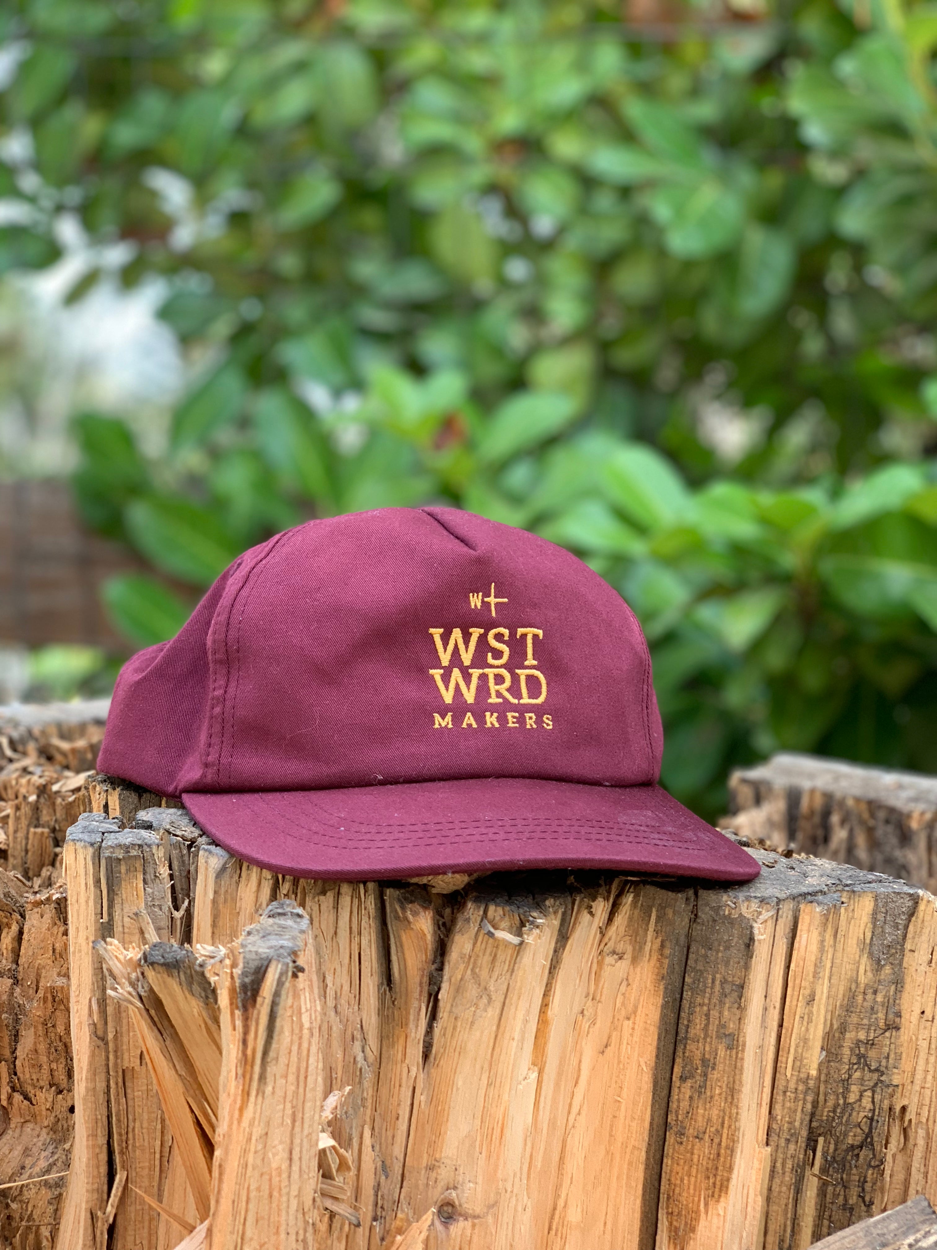 The Westward Makers Adams Snapback Hat Burgundy
