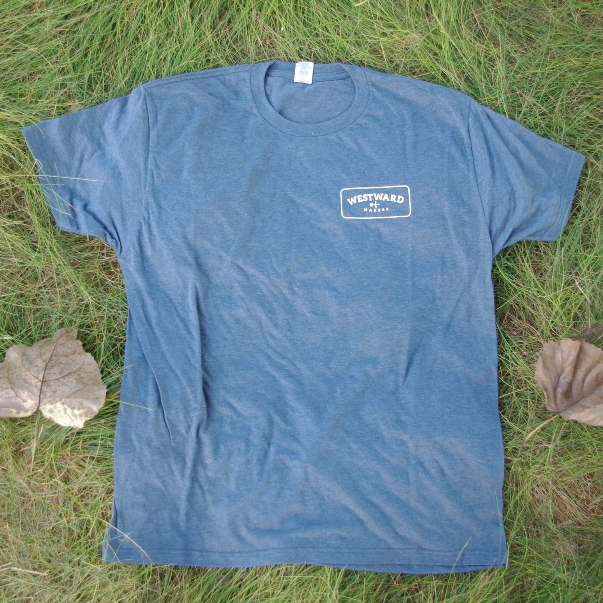 Westward Makers Classic Men's T-Shirt Navy with Pocket Logo Design